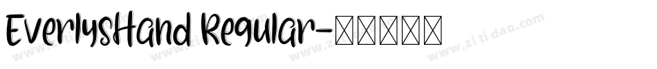 EverlysHand Regular字体转换